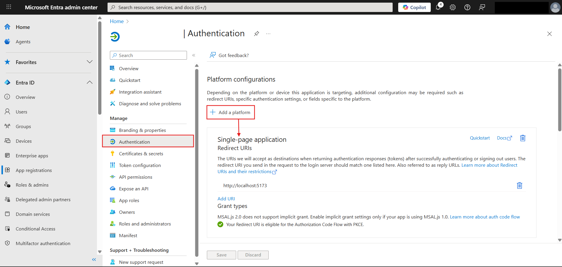 OneDrive Setup - SPA Redirect