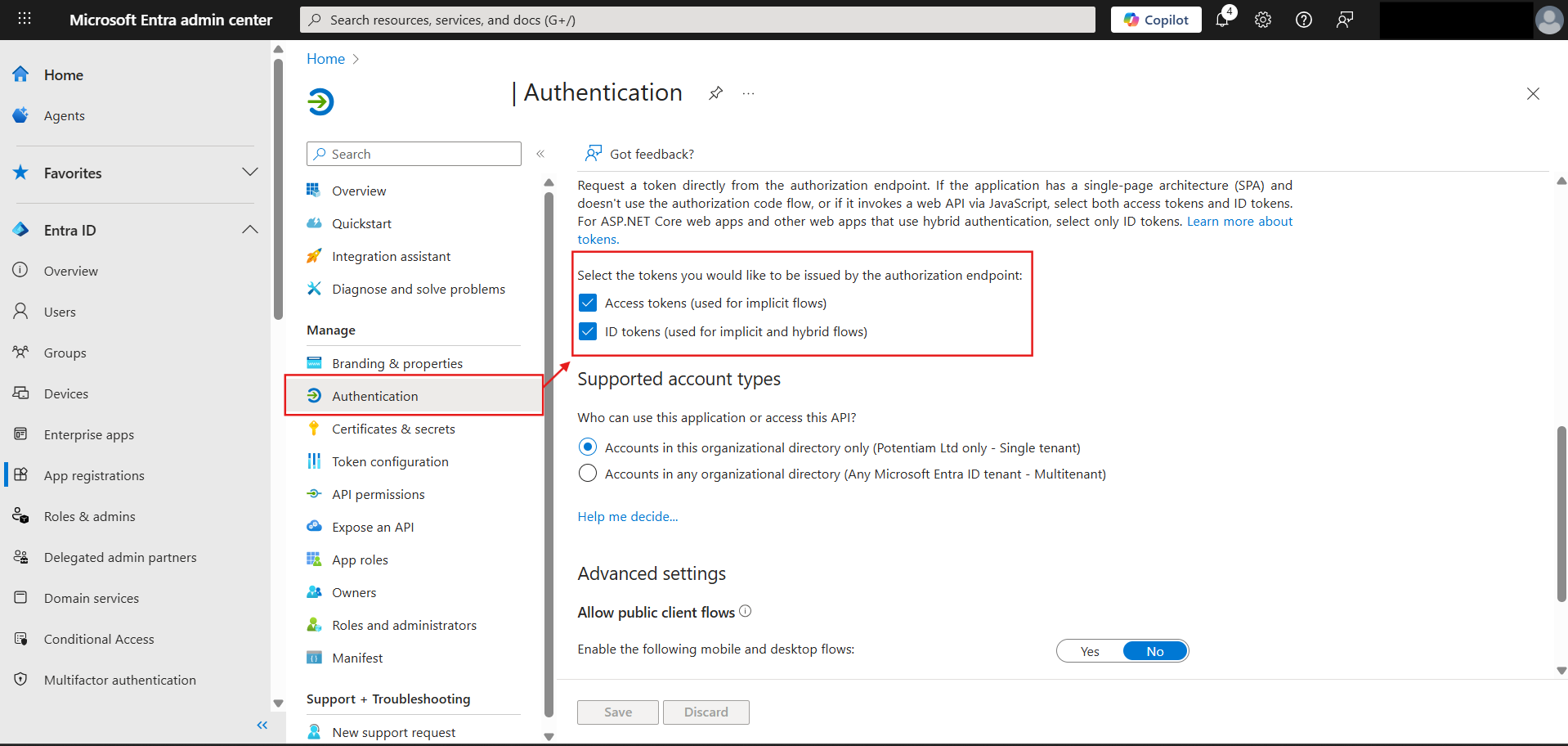 OneDrive Setup - Redirect Tokens check